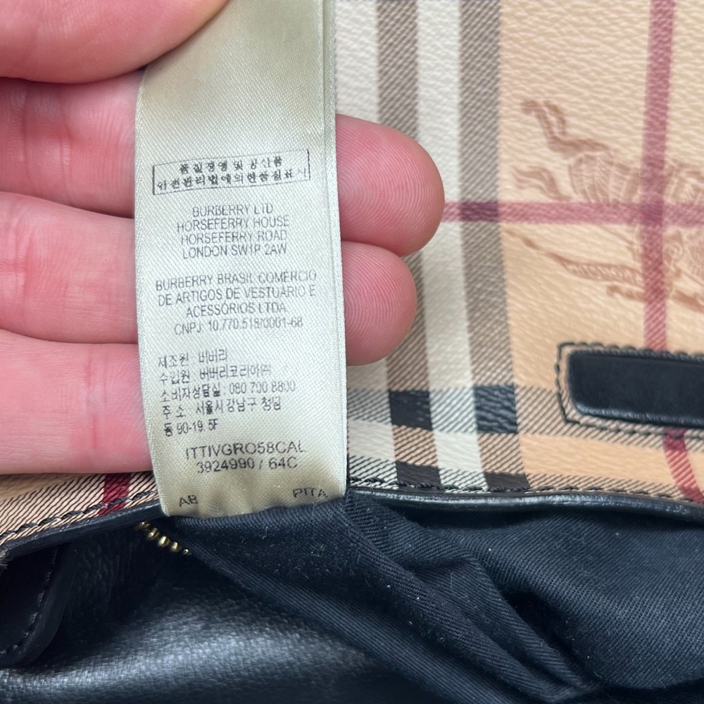 Burberry Small Hayamarket Check Clutch Bag - Detachable Strap - Black 39249901 - Picture 11 of 15